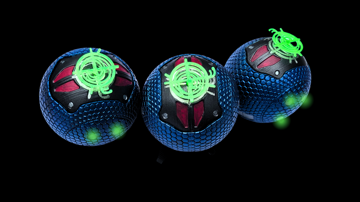 Illuminated Halo Covenant Plasma Grenade replica with green LED lights