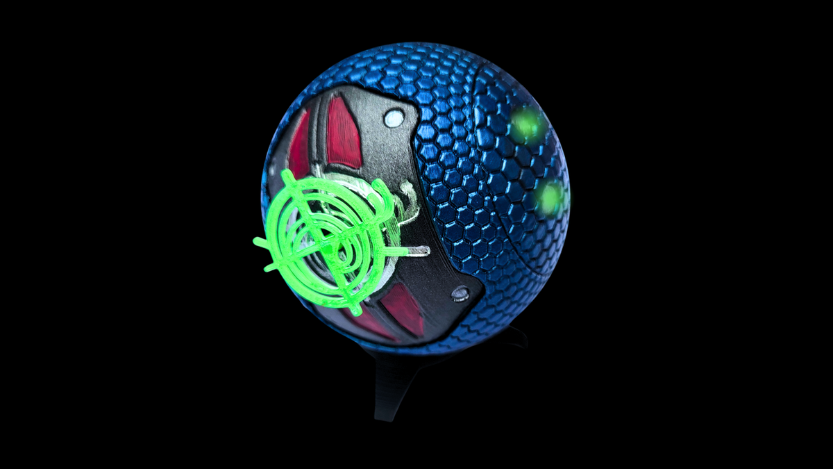 Illuminated Halo Covenant Plasma Grenade replica with green LED lights