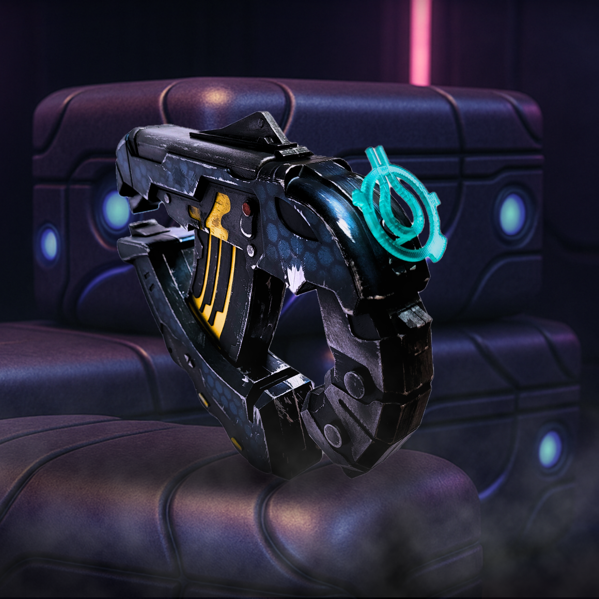 Covenant Plasma Pistol, ILUMINATED Halo inspired Prop